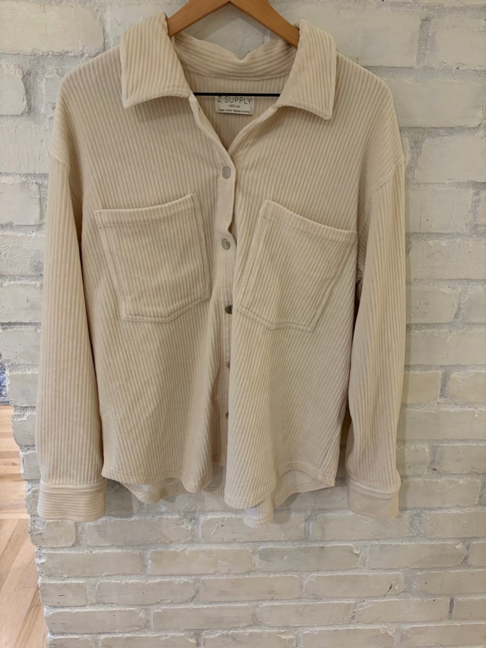Z Supply Cream Utility Shacket - Picture 5 of 8